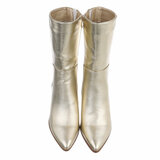 Gouden high heel enkellaarsje Bibine_