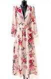 Sierlijke rose mixed colours maxi jurk _