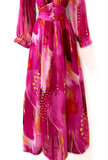 Sierlijke fuchsia mixed colours maxi jurk TEMPORARY OUT OF STOCK_