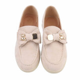 Beige daimen mocassin Bartina_