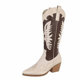 Bottes de cow-boy or-beiges-brunes Tilly_