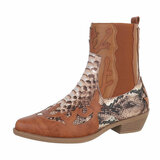 Bottes western-biker camel Belma_