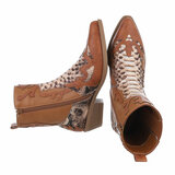 Bottes western-biker camel Belma_