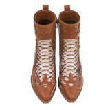 Bottes western-biker camel Belma_