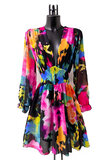 Mooie korte tropical jurk met print _