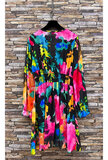 Mooie korte tropical jurk met print _