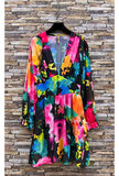 Mooie korte tropical jurk met print _