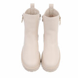 Beige enkellaarsje Bette_