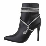 Zwart high heel enkellaarsje Alfina_