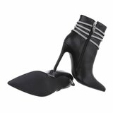 Zwart high heel enkellaarsje Alfina_