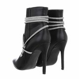 Zwart high heel enkellaarsje Alfina_