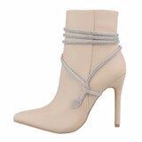 Beige high heel enkellaarsje Alfina  SOLD OUT_