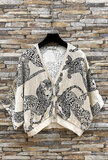 Beige gilet met leopard print met satijn effect_