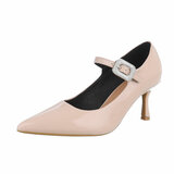 Beige lak pump Duska_