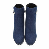 Jeans blauwe high heel enkellaarsje Bonny_