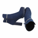 Jeans blauwe high heel enkellaarsje Jorena_