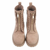 Kaki bruine suede boot Sigrid_