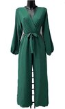 Modieuze alpine groene jumpsuit met lange mouwen_