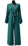 Modieuze groene jumpsuit met lange mouwen_