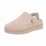 Beige daimen mule Vela_