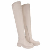 Beige overknee laars Zilka_