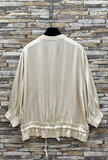 Trendy beige gilet in satin  _