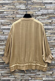 Trendy gouden gilet in satin  _