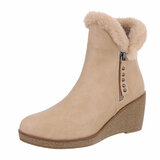 Beige enkellaarsje Ellis_