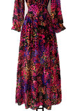 Sierlijke rainbow mixed maxi jurk met bloem motief_