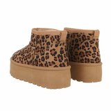 Leopardprinted korte daimen winterboot Amalina_