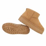 Camelkleurige korte daimen winterboot Amalina  _