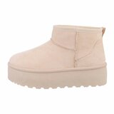 Beige korte daimen winterboot Amalina  _