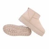 Beige korte daimen winterboot Amalina  _