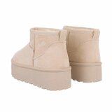 Beige korte daimen winterboot Amalina  _