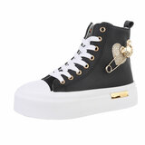 Zwarte hoge sneaker Julie_