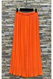 Trendy oranje plisse broek  _