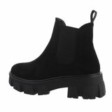 Korte zwarte suede Chelsea boot Marika._