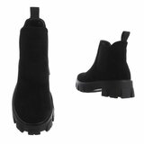 Korte zwarte suede Chelsea boot Marika._