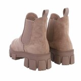 Korte nude kleurige suede Chelsea boot Marika_