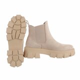 Korte beige suede Chelsea boot Marika_