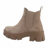 Korte kaki bruine suede Chelsea boot Marika_