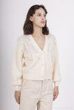 Fashion beige cardigan met vleugels_