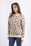 Pull beige avec paillettes taupe_