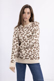 Pull beige avec paillettes taupe_