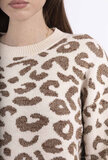 Pull beige avec paillettes taupe_