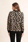 Pull noir avec paillettes beiges_