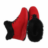 Rode hoge winter sneaker Nikkie_