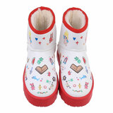 Bottes d'hiver pour filles blanches-rouges Elsie_