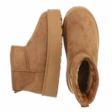 Camelkleurige daimen meisjes winterboot Vivie_