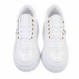 Witte lage lak sneaker Arlette_